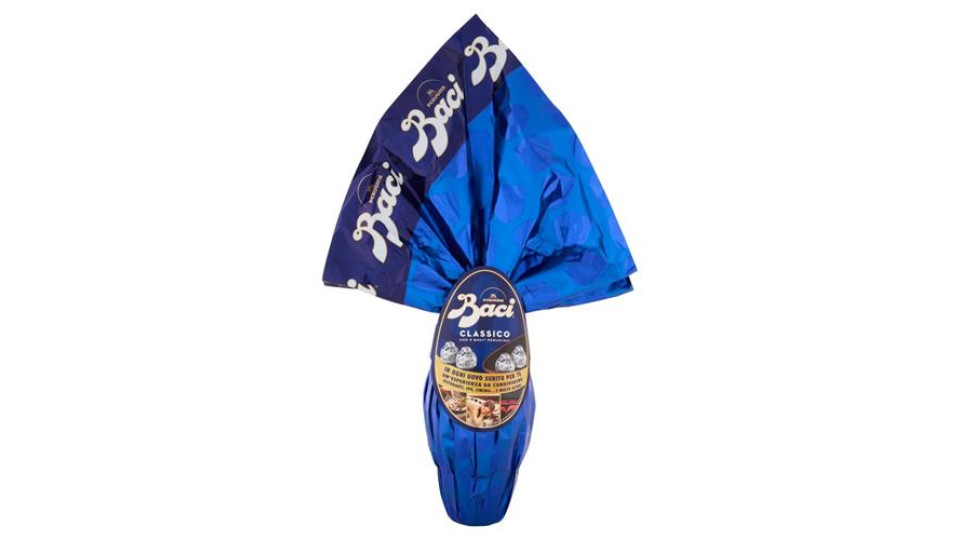 BACI PERUGINA Uovo di Cioccolato Fondente Extra con Sorpresa e 4 Cioccolatini 265 g