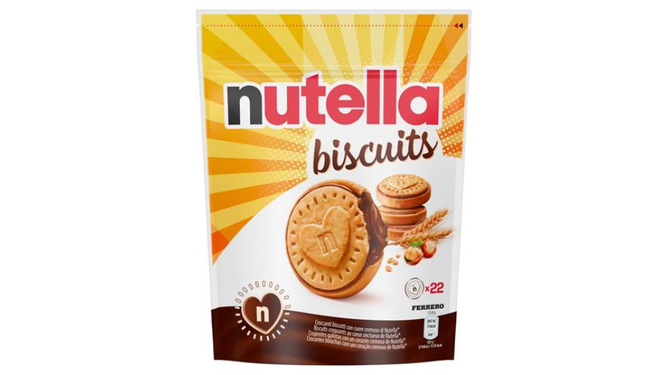 Biscotti con farcitura di crema alle nocciole e al cacao Nutella