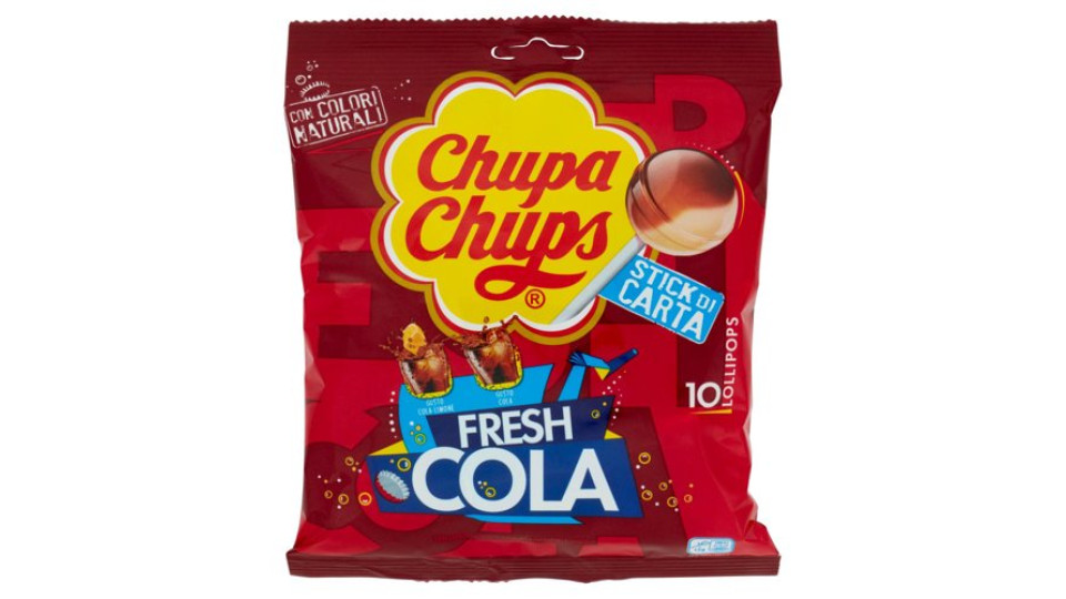 Chupa Chups Fresh Cola Lollipops 10 x 12 g