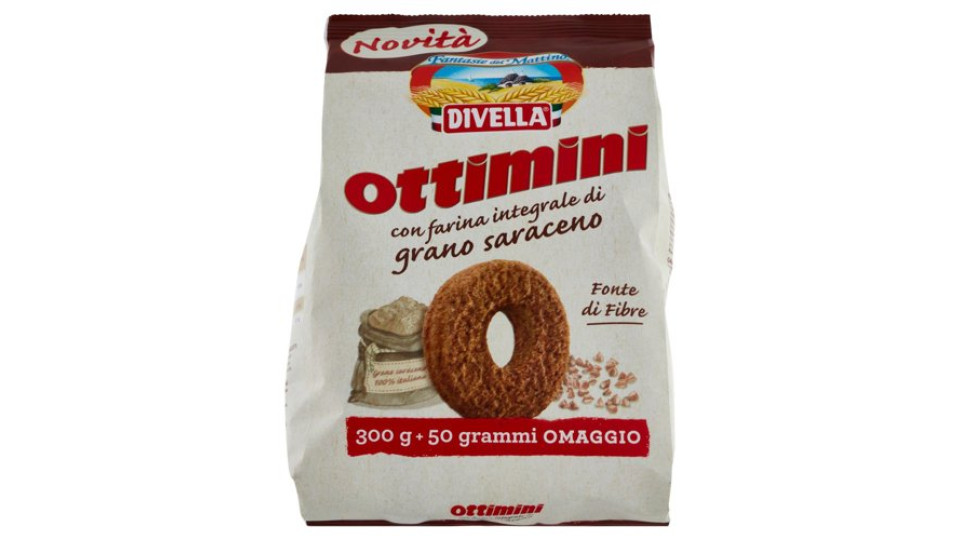 Divella Fantasie del Mattino Ottimini con farina integrale di grano saraceno 350 g
