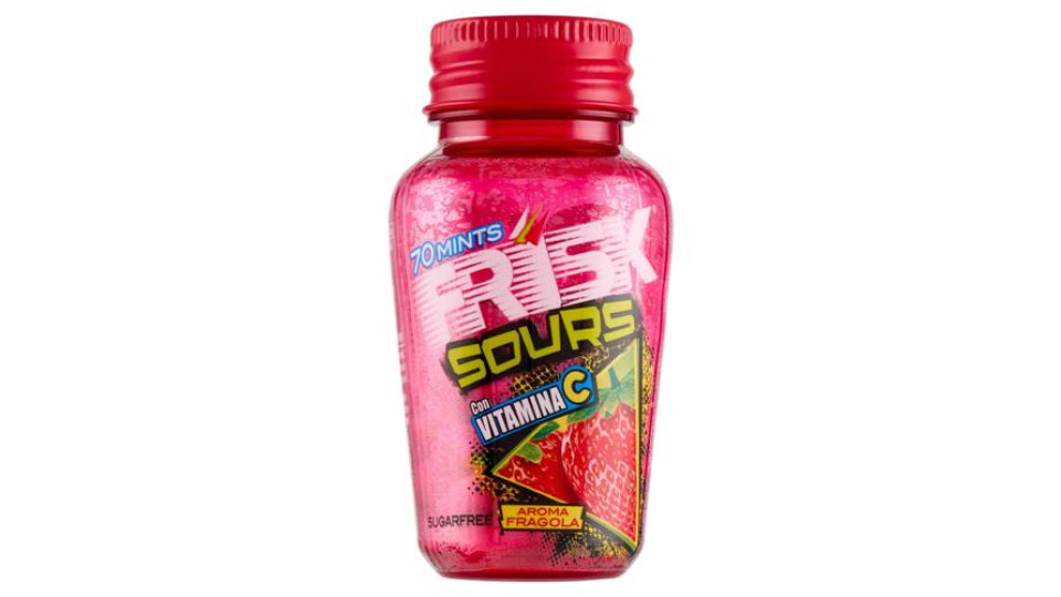 Frisk Sours con Vitamina C Aroma Fragola 70 Mints 49 g