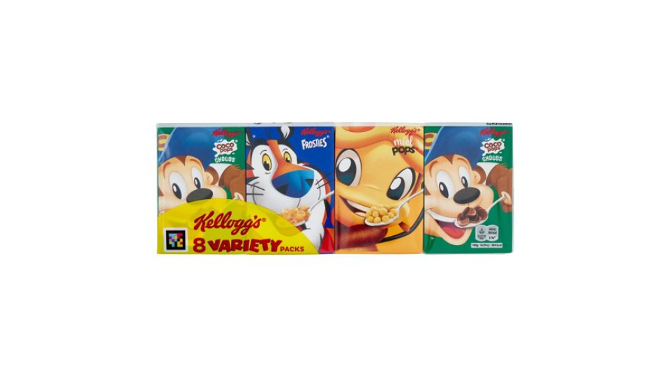 Kellogg's Coco pops Chocos - Frosties - miel pops - Coco pops Chocos - 8 Variety Packs 220 g