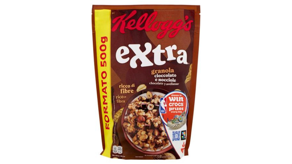 Kellogg's extra granola cioccolato e nocciole 375 g