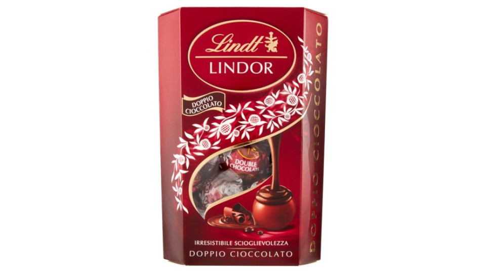 Lindt Cioccolatini Lindor Doppio Cioccolato Scatola 200 g