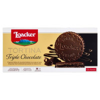 Loacker gran Pasticceria, tortina triple dark al cioccolato fondente con crema al cacao 3 pezzi 63g