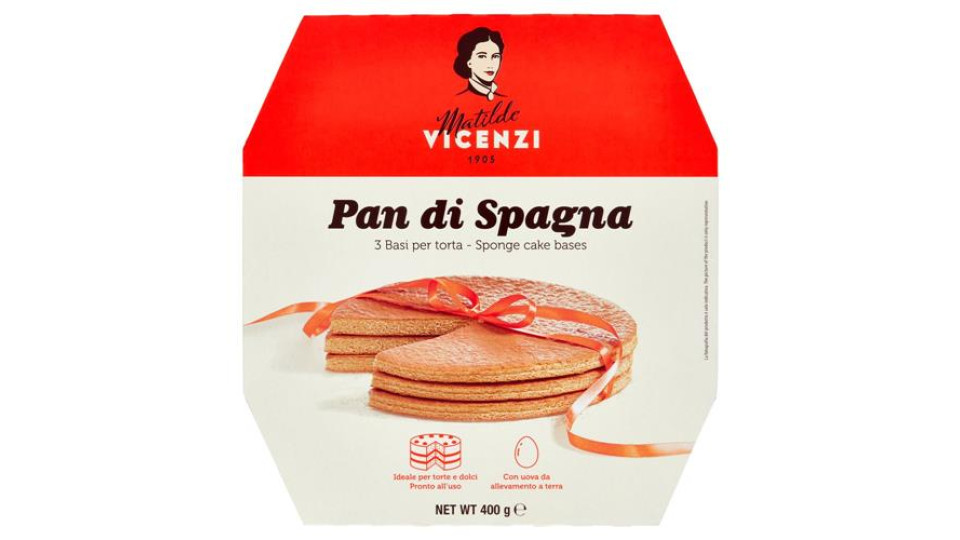Matilde Vicenzi Pan di Spagna 3 Basi per torta 400 g