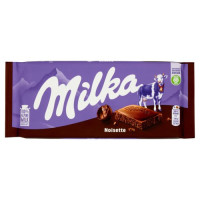 Milka Noisette, tavoletta di cioccolato al latte 100% alpino all'aroma di nocciole - 100g
