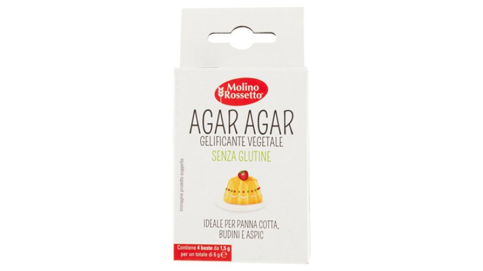 Molino Rossetto Agar Agar Gelificante Vegetale Senza Glutine 4 x 1,5 g