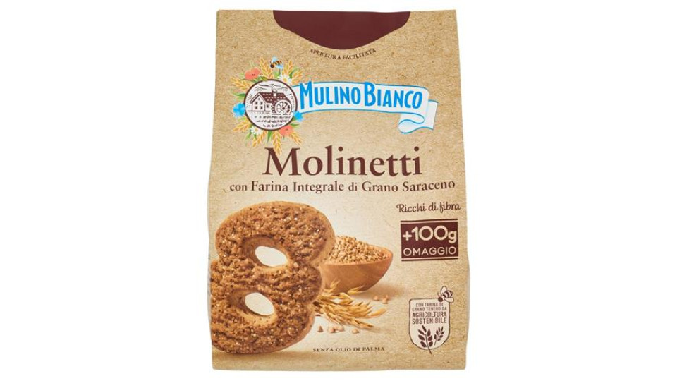 Mulino Bianco Molinetti Biscotti con Farina Integrale e Grano Saraceno 800g