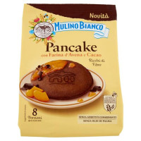 Mulino Bianco Pancake con Farina d'Avena e Cacao Colazione 8 Porzioni 256g