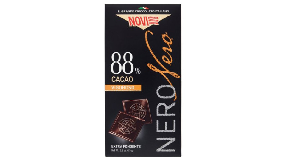 Novi NeroNero 88% Cacao Vigoroso Extra Fondente 75 g