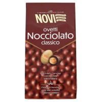 Ovetti di cioccolato al latte e alle nocciole gianduja con nocciole intere (10%)