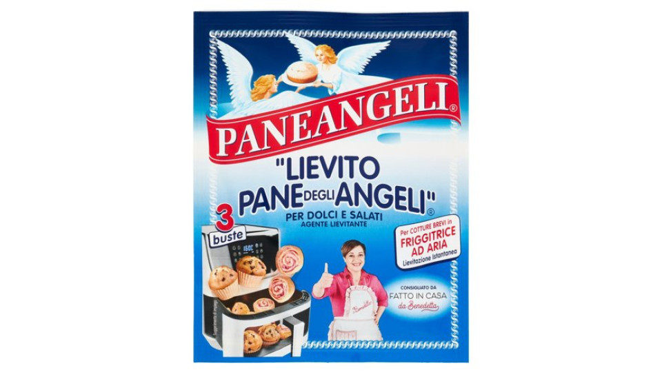 PANEANGELI "Lievito Pane degli Angeli" per Cotture Brevi in Friggitrice ad Aria 3 x 13 g