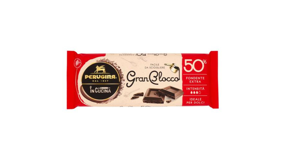 PERUGINA GranBlocco 50% Cioccolato Fondente Extra 300g