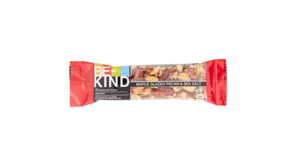 Be-Kind Barretta Noci Pecan, Sciroppo d'Acero, Sale Marino 40 g