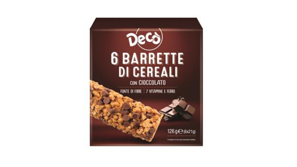 Decò barrette di cereali con cioccolato