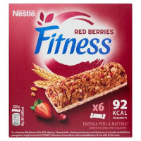 FITNESS FRUTTI ROSSI Barretta di cereali con frumento integrale e frutti rossi 6 pezzi