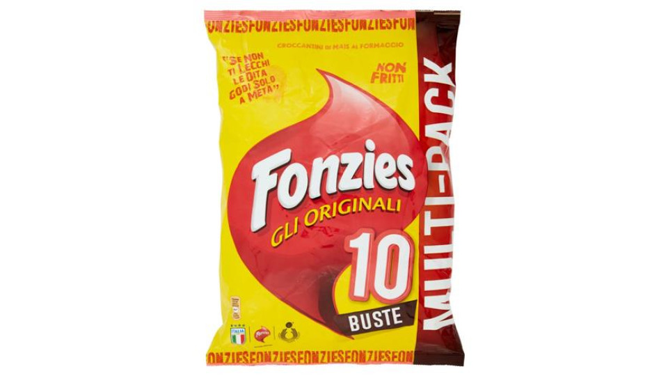 Fonzies Gli Originali Croccantini di Mais al Formaggio Multipack 10 buste - 235g