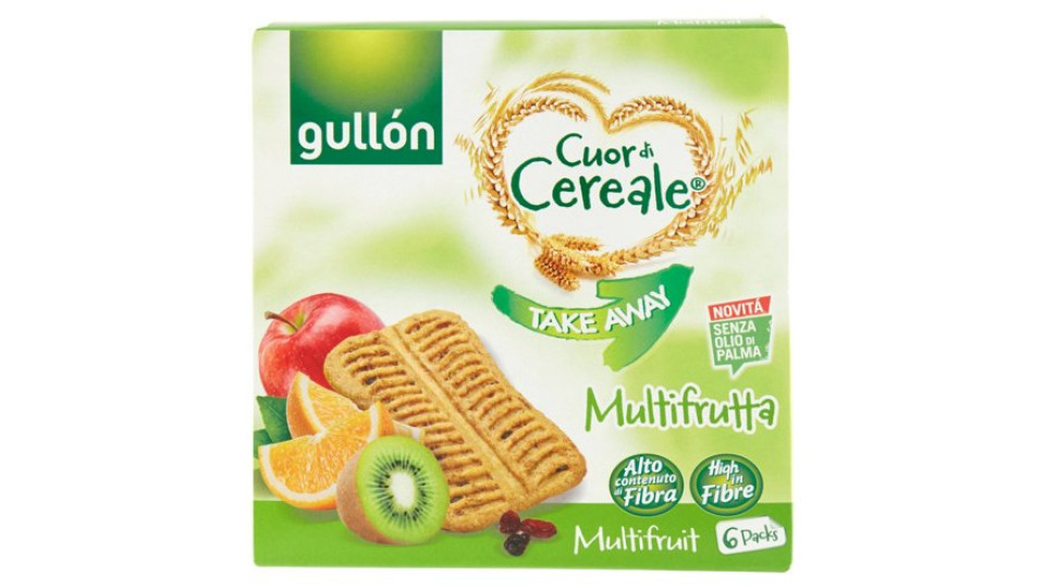 Gullón Cuor di Cereale Take Away Multifrutta 6 x 24 g