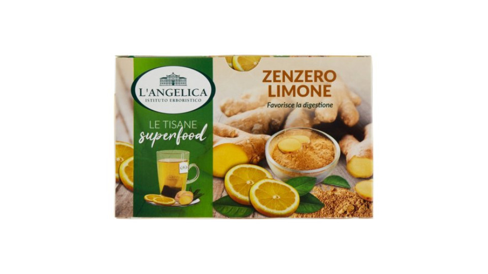 L'Angelica Le Tisane superfood Zenzero Limone 20 Filtri 34 g