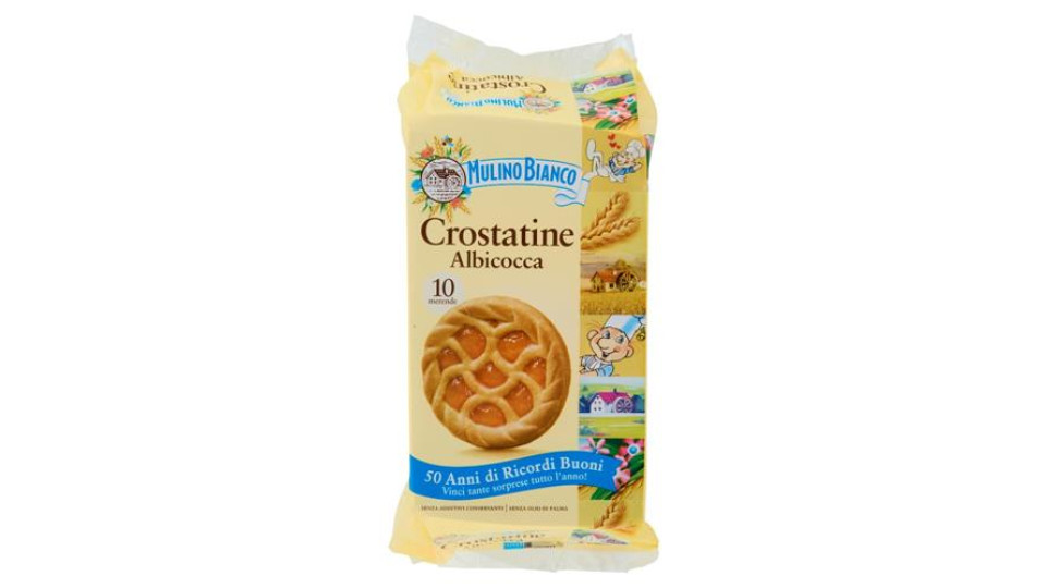 Mulino Bianco Crostatine Albicocca Merenda con 100% Albicocche Italiane 10 pezzi 400g