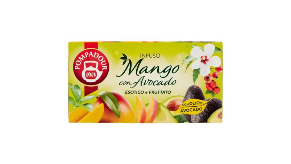 Pompadour Infuso Mango con Avocado 20 x 2,5 g