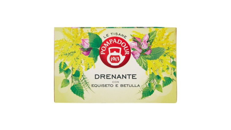 Pompadour Le Tisane Drenante con Equiseto e Betulla 18 x 2,2 g