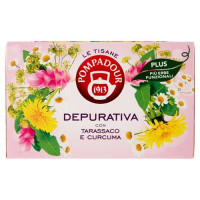 Pompadour Le Tisane Plus Depurativa con Tarassaco e Curcuma 18 x 2,2 g