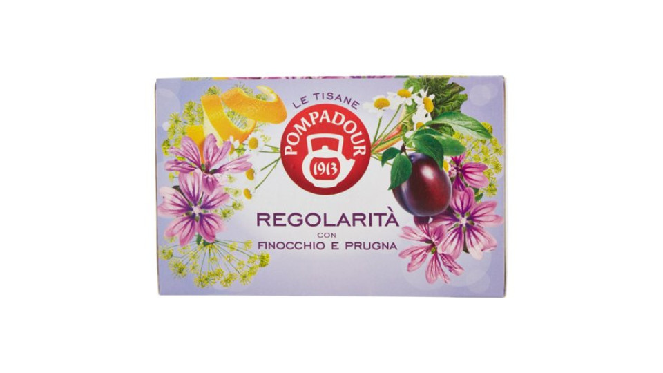 Pompadour Le Tisane Regolarità con Finocchio e Prugna 18 x 2,2 g