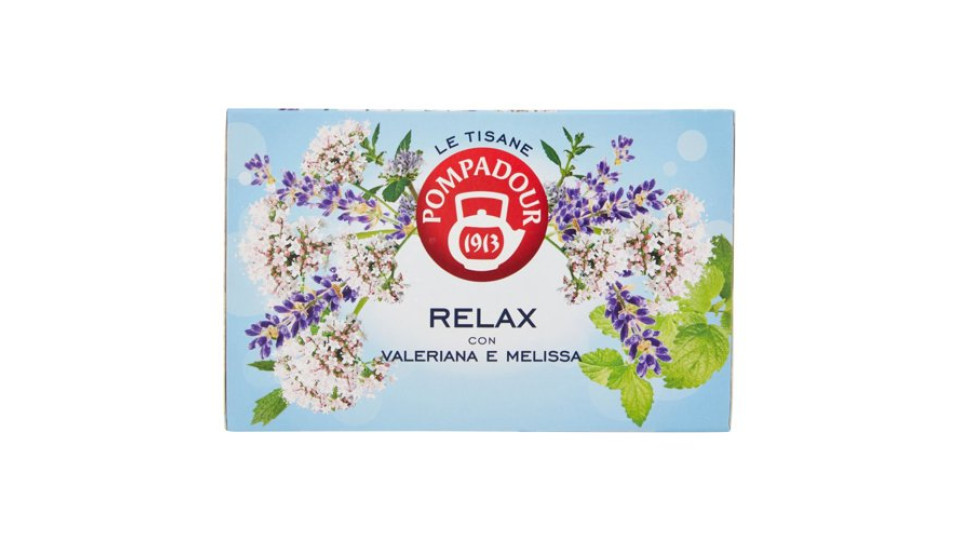 Pompadour Le Tisane Relax con Valeriana e Melissa 18 x 2,2 g