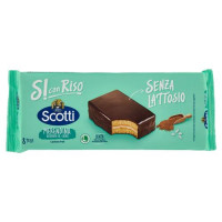 Riso Scotti Si con Riso Senza Lattosio Merendina Ricoperta al Cacao 8 x 33 g
