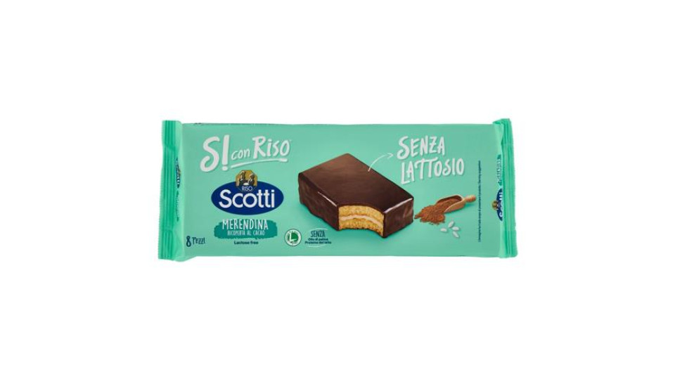 Riso Scotti Si con Riso Senza Lattosio Merendina Ricoperta al Cacao 8 x 33 g