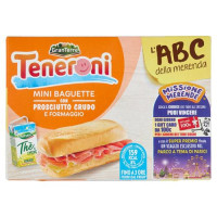 Teneroni l'ABC della merenda Mini Baguette con Prosciutto Crudo e Formaggio 170 g