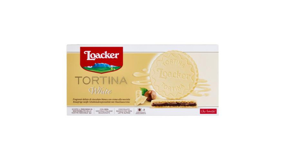 Tortina Loacker gran Pasticceria al cioccolato bianco con crema di nocciole 3x21g