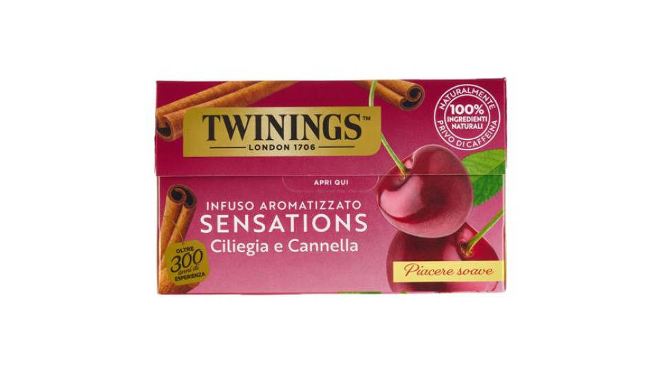 Twinings Ciliegia e Cannella Infuso Sensations 20 filtri 40 g