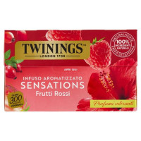 Twinings Frutti Rossi Infuso Sensations alla fragola, lampone, ibisco e rosa canina 20 filtri 40