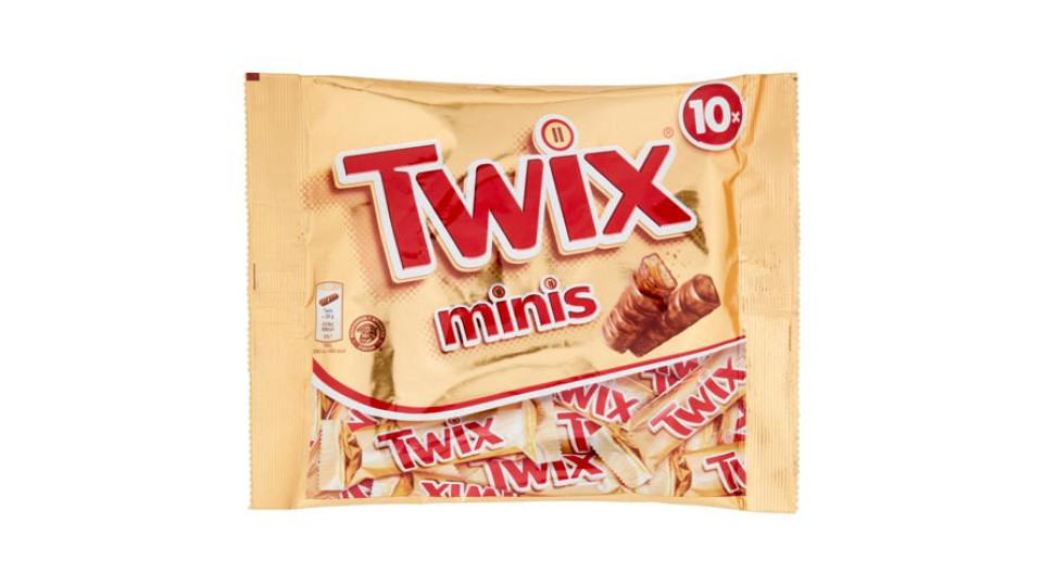 Twix Minis Barrette Snack al Cioccolato con Caramello 227 g