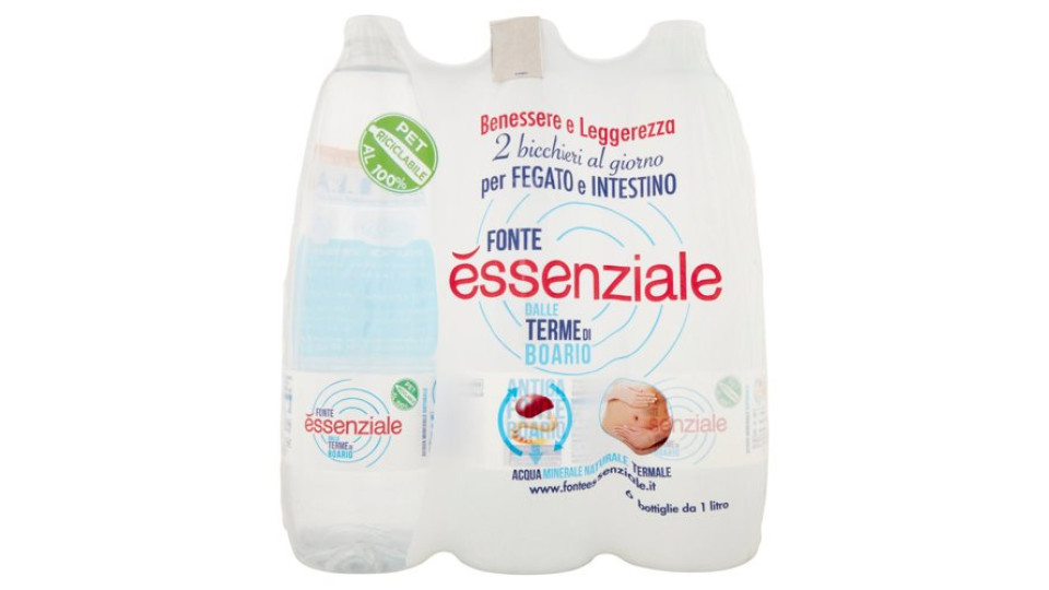 Fonte essenziale Acqua Minerale Naturale Termale 6 x 1 L