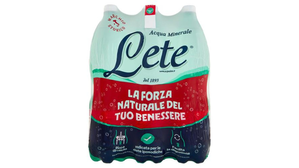Lete Acqua Minerale Effervescente Naturale 6 x 1,5 l