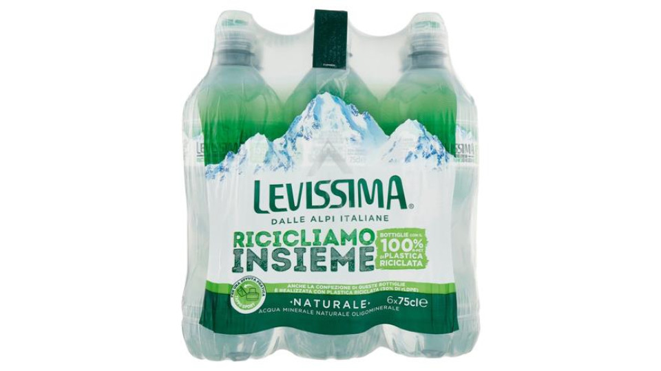 Levissima, naturale conf. 6x75 cl 100% R-PET