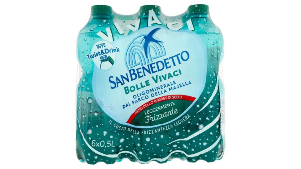 San Benedetto Acqua Minerale dal Parco della Majella Leggermente Frizzante 6 x 0,5 L
