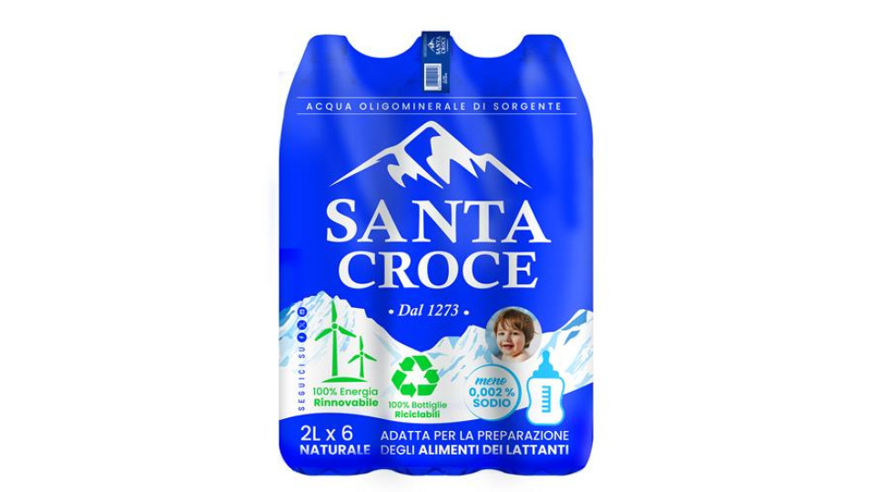 Santacroce Acqua Minerale Naturale Lt 2 X 6 Bottiglie