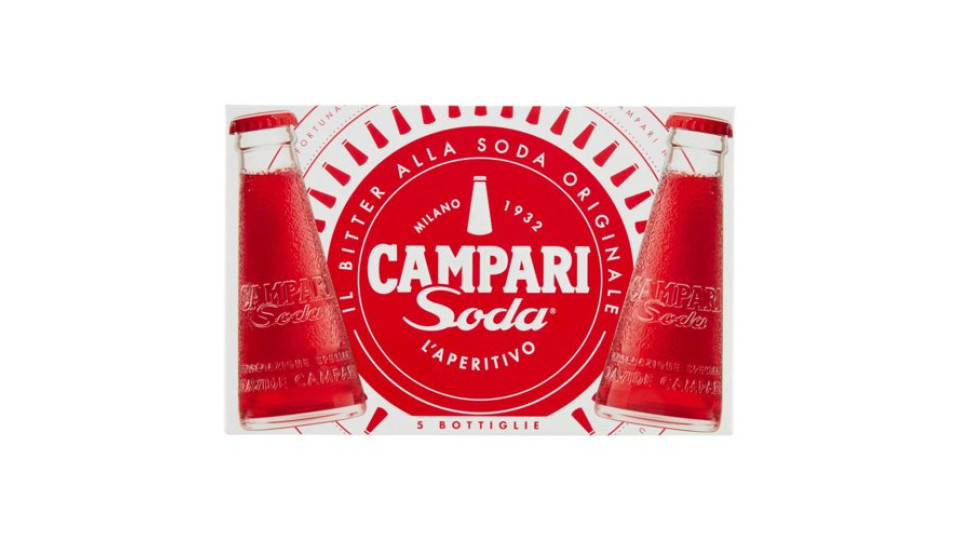 Campari Soda aperitivo bitter con soda 5 x 9,8 cl