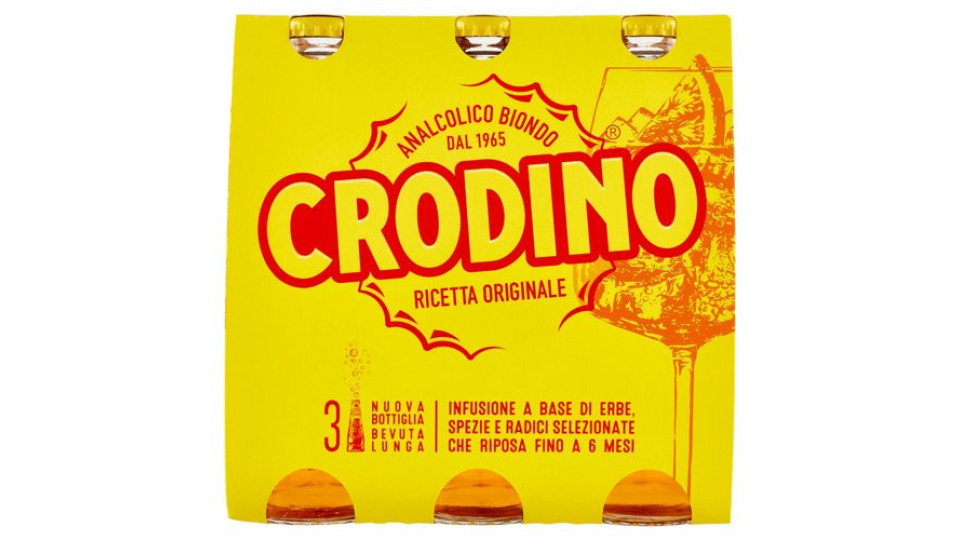 Crodino Analcolico Biondo 3 x 17,5 cl