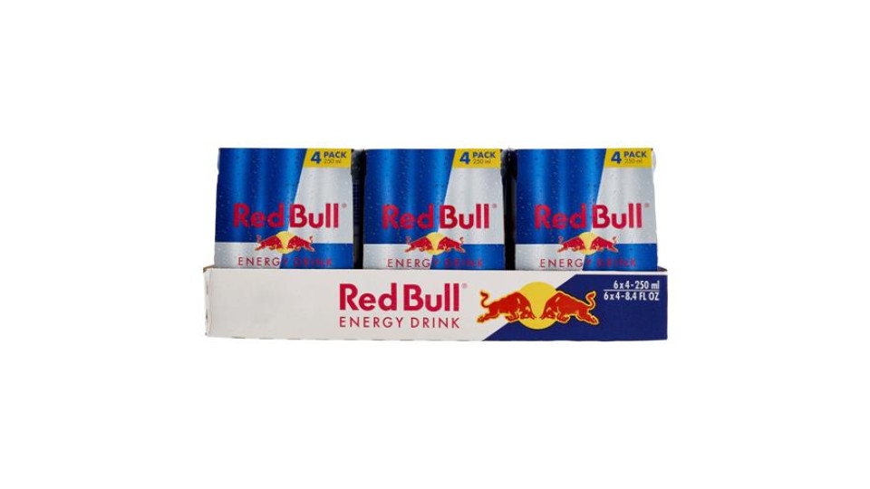 Red Bull Energy Drink, 250 ml (4 Lattine)