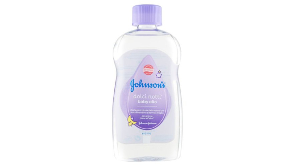 Johnson's Baby Olio Dolci Notti, Delicatezza Clinicamente Provata Per La Pelle Del Bambino, 300ml