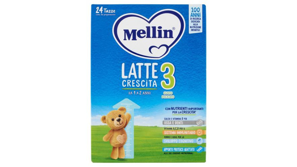 MELLIN 3 - Latte di Crescita in Polvere per Bambini da 1 a 2 anni 770g