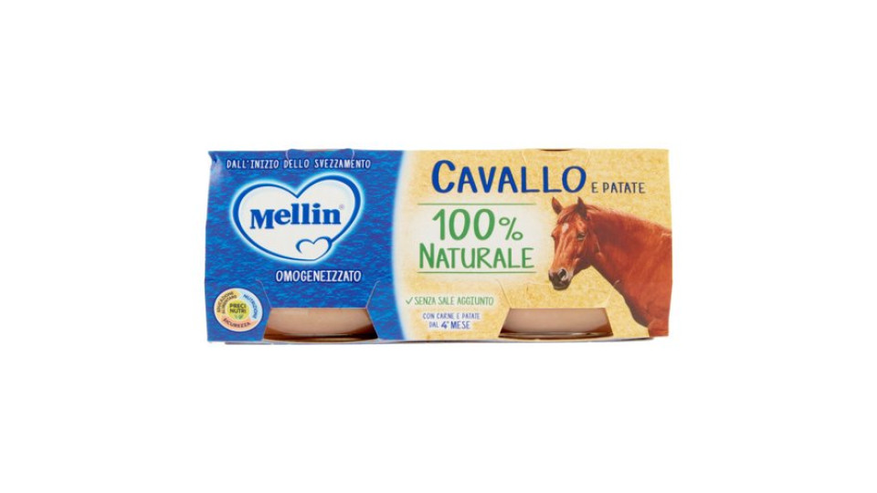 Mellin Cavallo e Patate 100% Naturale Omogeneizzato 2 x 80 g