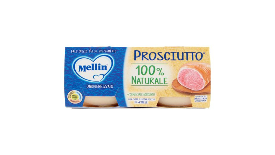 Mellin Prosciutto* 100% Naturale Omogeneizzato 2 x 80 g
