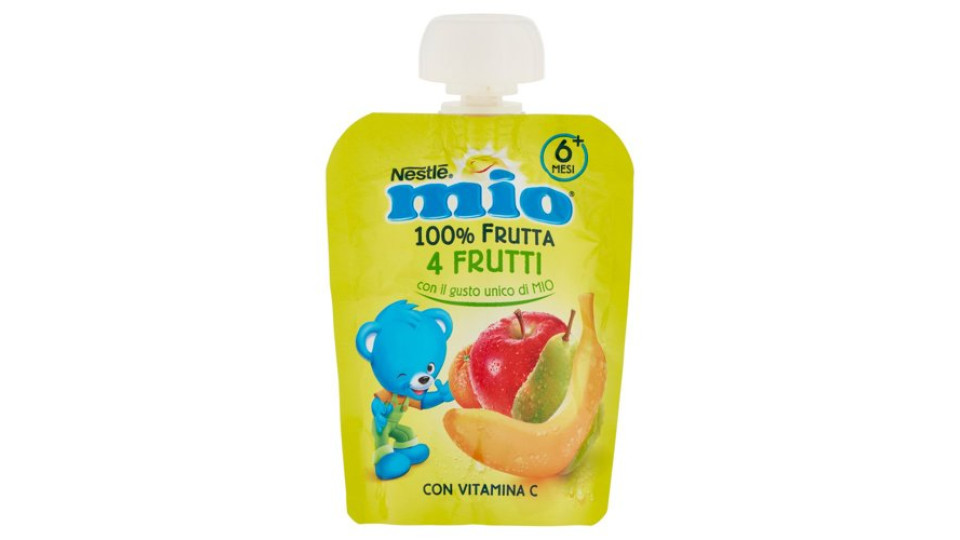 NESTLÉ MIO Merenda da spremere 4 Frutti da 6 mesi pouch 90 g